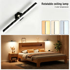 Applique murale LED noire rotative de 30 cm, liseuse sans fil
