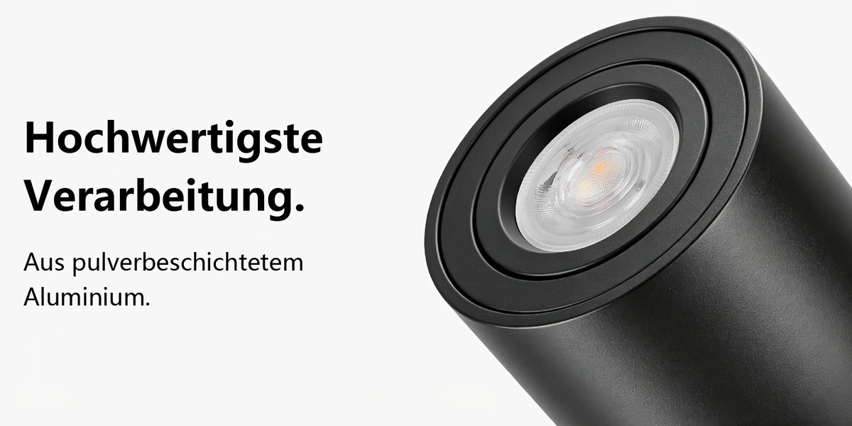 Lot de 4 spots LED en saillie orientables, cylindre en aluminium