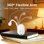 Lampe de lecture à pince galet, variation de 10 à 100 %, USB-C