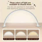 Lampe de bureau LED demi-lune blanche, arche de 42 cm à 3 teintes