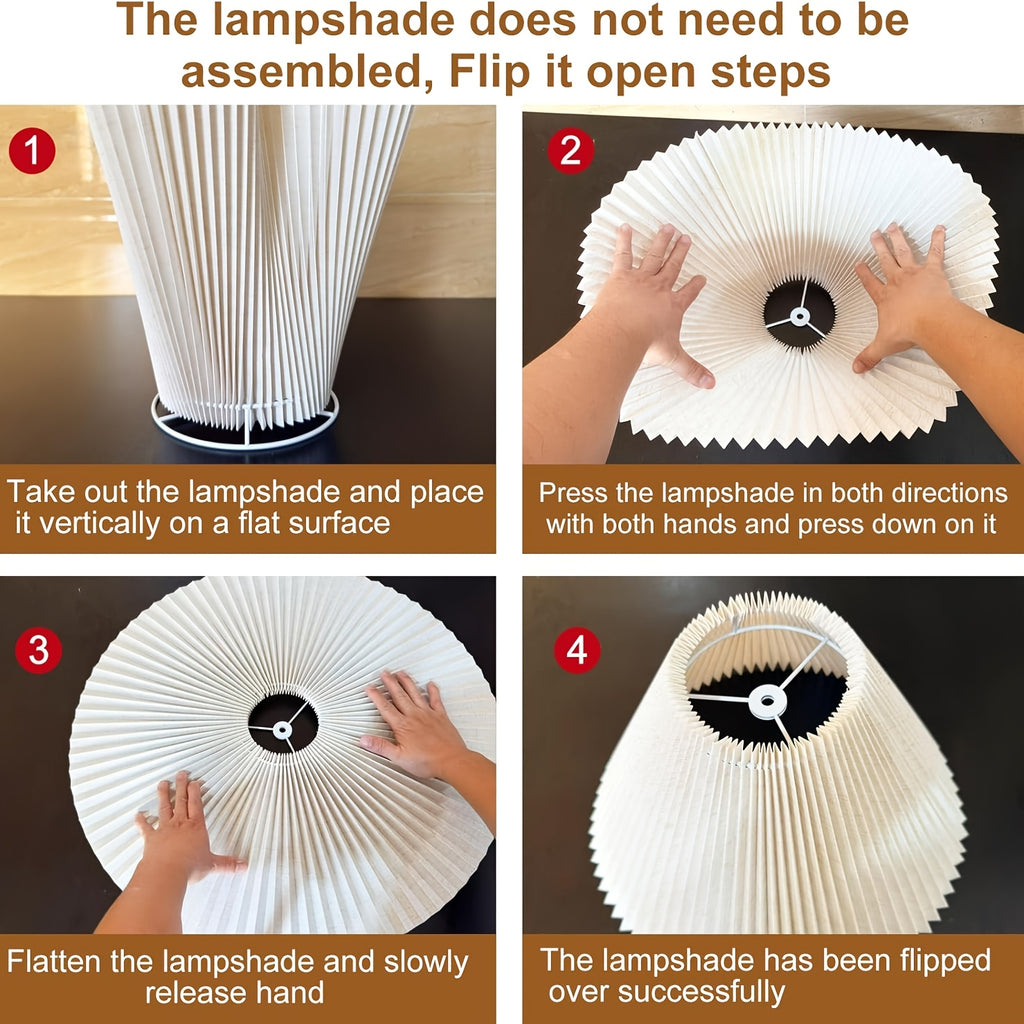 Lampadaire rétro à abat-jour plissé et finitions dorées, 160 cm