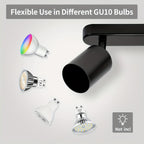 Plafonnier 3 spots GU10 orientables sur barre noire, 36 cm
