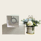 Lot de 2 abat-jour colonnes carrées en tissu aspect lin, H 24 cm