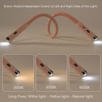 Lampe de lecture tour de cou rechargeable, 3 teintes, noire ou rose