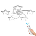 Plafonnier LED étoiles filantes Ø 70 cm, éclairage RVB et télécommande