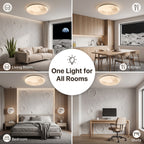 Plafonnier LED pleine lune Ø 33 cm, trois teintes à l'interrupteur