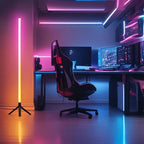 Lampadaire trépied LED RVB avec télécommande, colonne de 110 cm