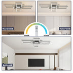 Plafonnier LED rectangles entrecroisés, jusqu'à 100 cm, télécommande