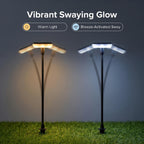 Lampe solaire de jardin oscillante sur tige souple, lot de 4 IP65