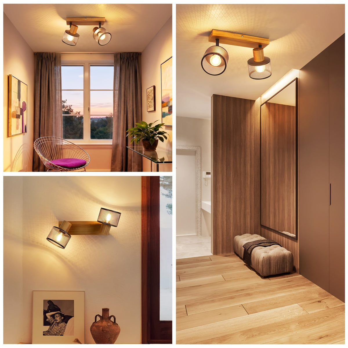 Un éclairage rustique pour chambre, couloir et entrée