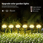 Guirlande solaire marguerites sur piquets, IP44, 10 à 40 LED