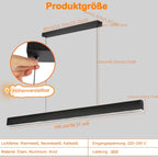 Suspension LED barre noire 36 W en métal et acrylique, longueur 100 cm