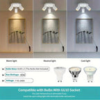 Plafonnier 3 spots orientables sur platine ronde blanche, GU10