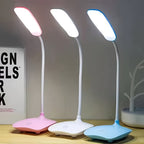 Lampe de bureau sans fil à col flexible, LED trois teintes, 35 cm