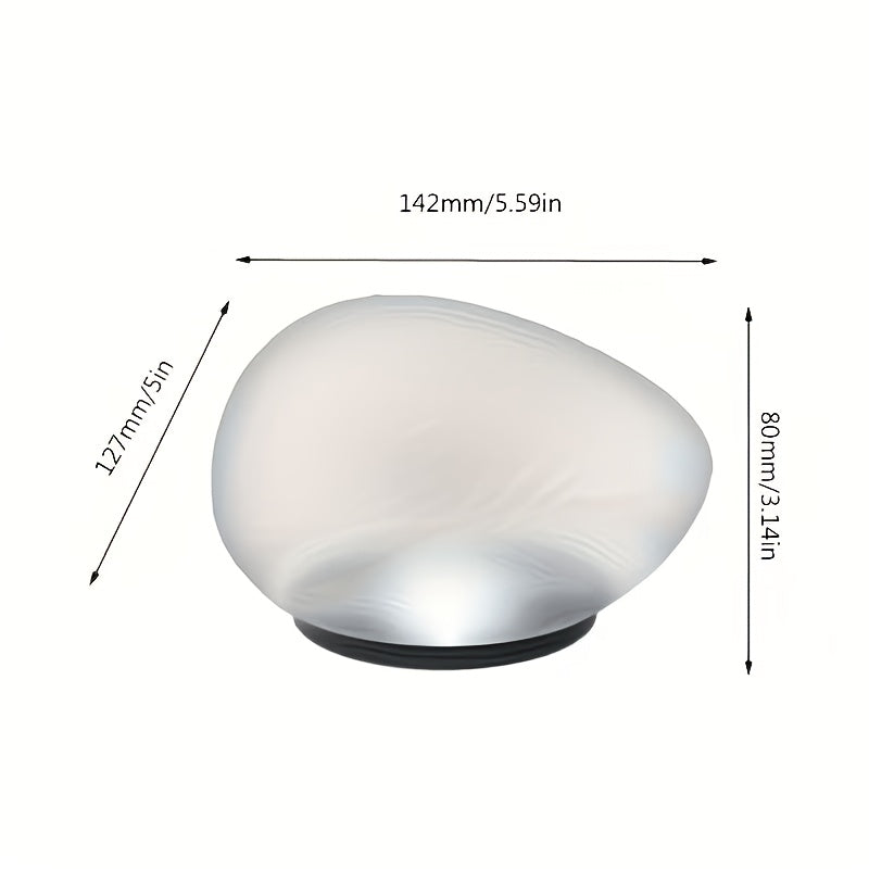 Galet lumineux solaire de 14 cm, lumière chaude pour massif
