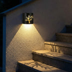 Applique murale LED solaire extérieure motif arbre, lot de 2