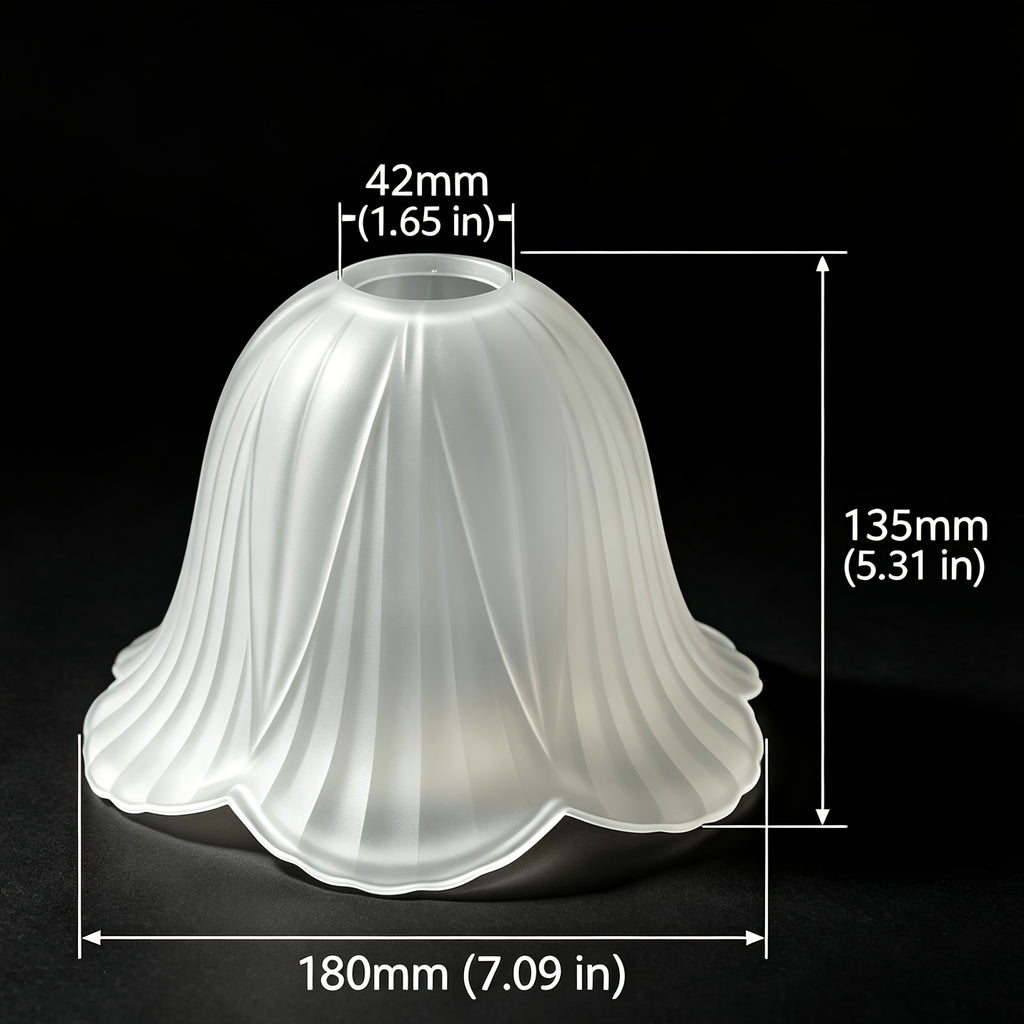Forme de Campanule Blanc Givré