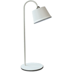 Lampe de table sans fil blanche à tête aimantée et col de cygne