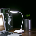 Lampe de bureau LED tactile à col flexible blanc, 14 LED à 5000 K
