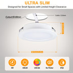Lot de 6 mini spots LED encastrables 4W extra-plats, 4 finitions