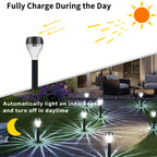 Lot de 10 lampes solaires sucette à tête torsadée pour allée