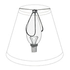 Lot de 2 petits abat-jour à pince, beige, argenté ou blanc, 14 cm