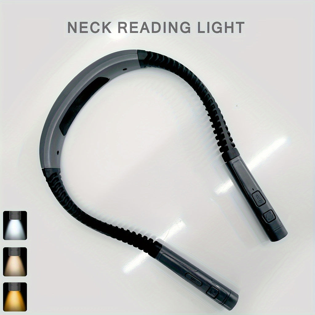 Lampe de lecture tour de cou rose, 2 têtes flexibles, 1000 mAh