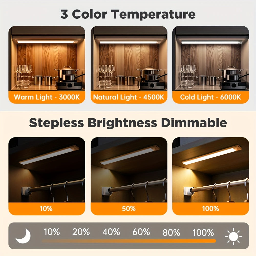 Réglette LED rechargeable à interrupteur à glissière, 20 à 40 cm