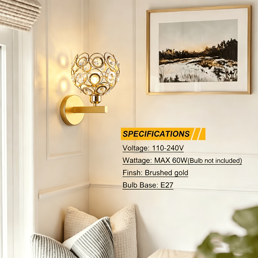 Lampe Murale - Dorée 1pc