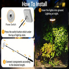 Lampe solaire de jardin oscillante sur tige souple, lot de 4 IP65