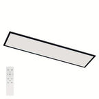 Panneau LED rectangulaire RVB à cadre noir, 120 cm, télécommande