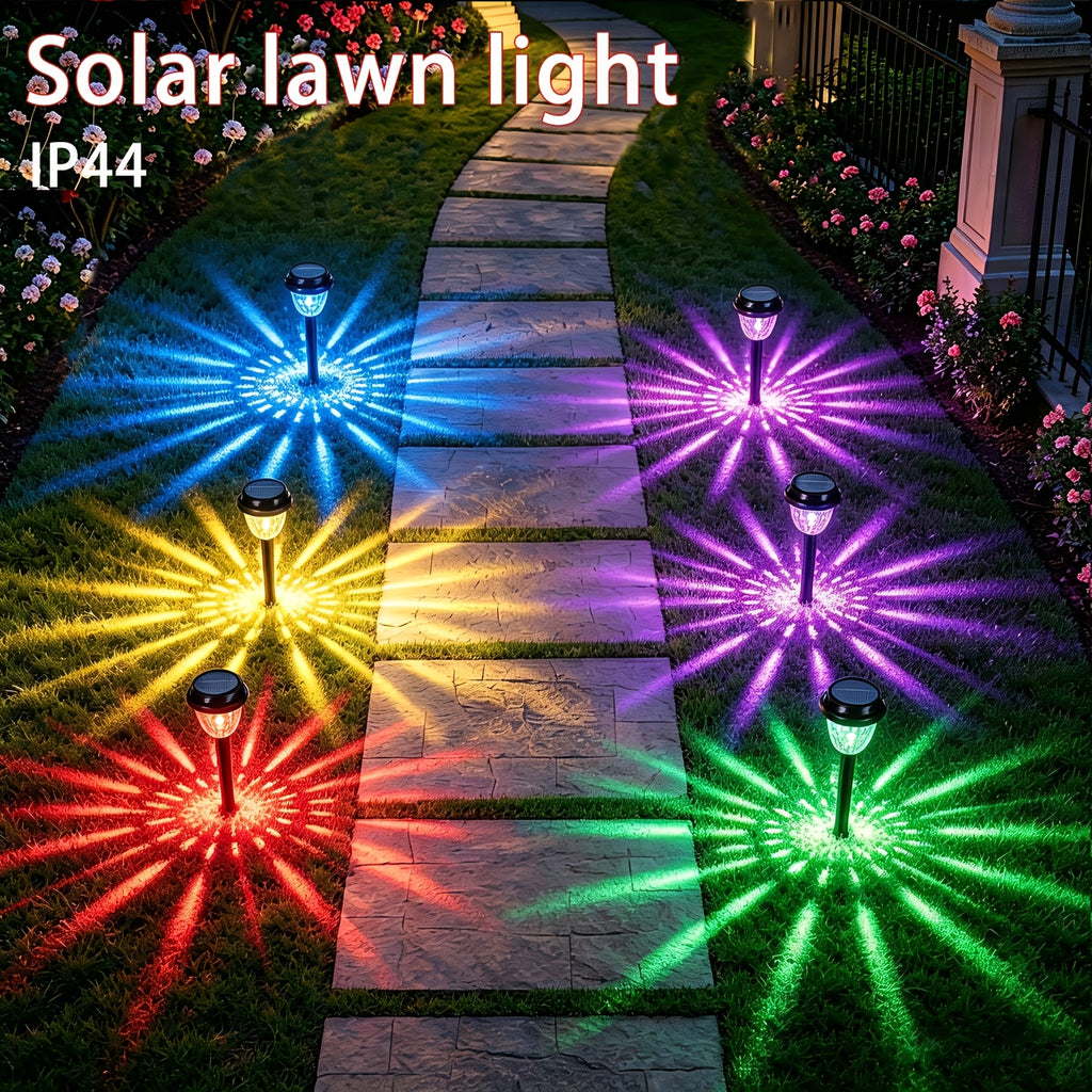 Lampe solaire à rayons projetés, blanc chaud ou couleurs, par 2 ou 4
