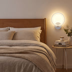 Applique murale anneau LED blanche rechargeable à télécommande