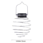 Suspension solaire spirale en fil de fer à 16 LED, lot de 3 ou 5