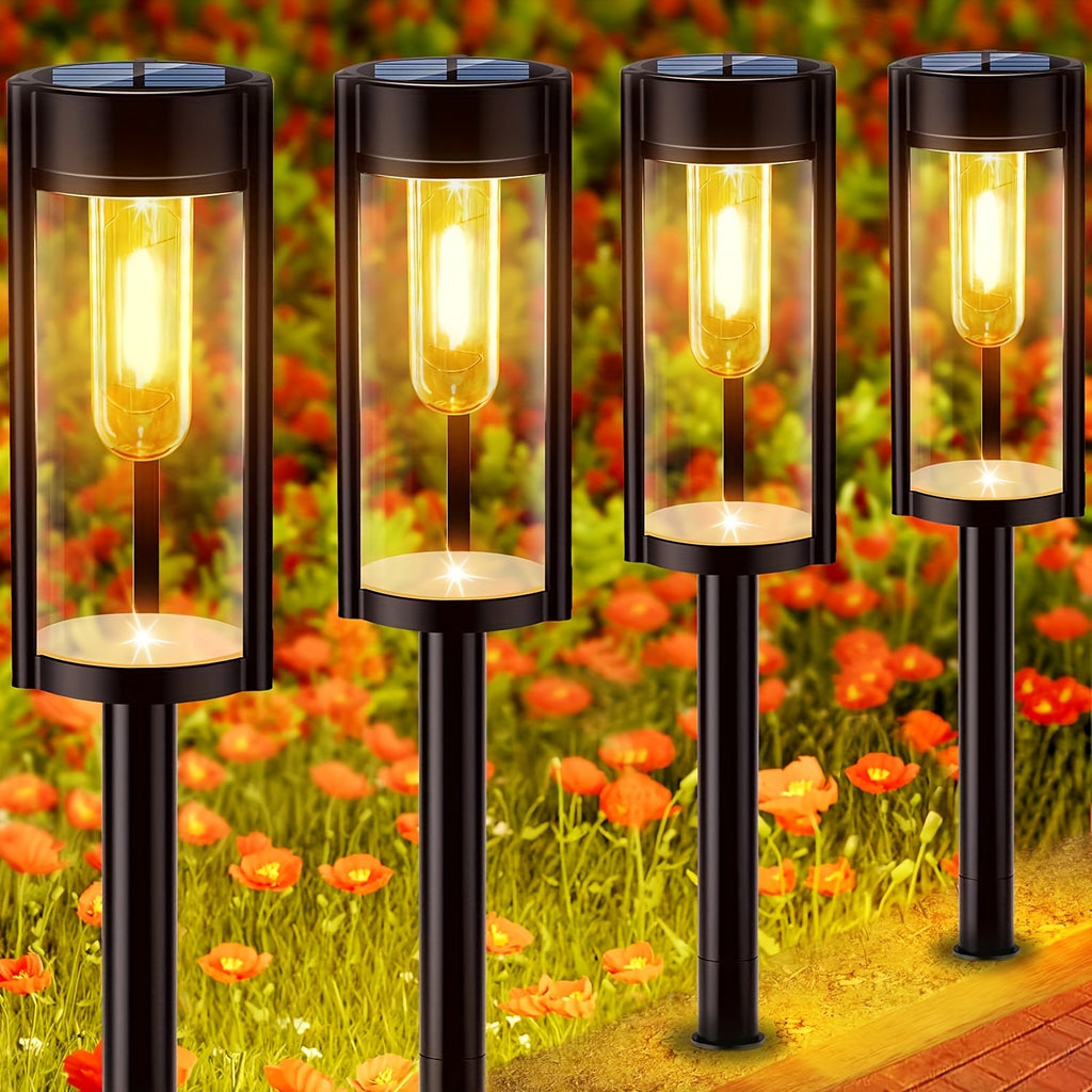 Lampe solaire de jardin à ampoule filament, 58 cm, lot de 2 ou 4