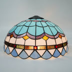 Verre de remplacement en vitrail méditerranéen bleu, Ø 40 cm