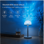 Lampe LED projecteur de reflets d'eau, dôme amovible sans fil