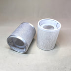 Mini abat-jour cylindre en toile de lin beige pour veilleuse, Ø 8 cm