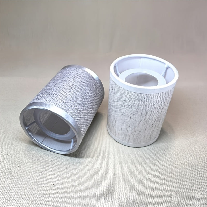Mini abat-jour cylindre en toile de lin beige pour veilleuse, Ø 8 cm