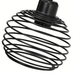 Lot de 2 lampes de chevet noires à cage spirale en métal, douille E27