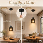 Suspension 3 lumières en verre fumé gris sur barre de 68 cm