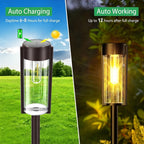 Lampe solaire de jardin à ampoule filament, 58 cm, lot de 2 ou 4