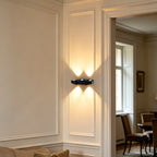 Applique murale LED noire extra-plate à détecteur, lot de 2, 3 teintes