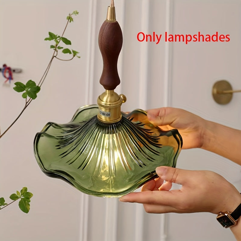 Verre de remplacement transparent ondulé en corolle, Ø 23 cm