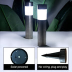 Lampe solaire borne en inox brossé, 27,8 cm, lot de 2 ou 4