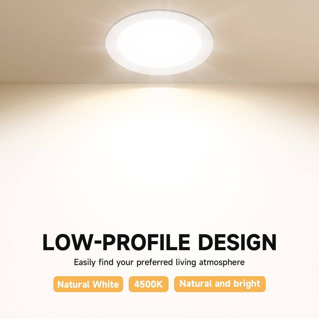 Spot LED encastrable Ø 14,7 cm, 9 W blanc neutre 4500 K, lot de 12