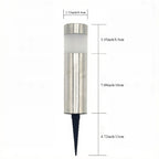 Lampe solaire de jardin en tube finition acier, lot de 4 IP44