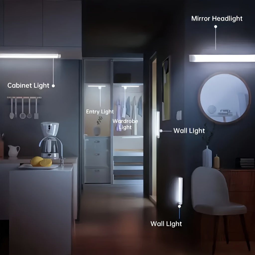 Lot de 6 lampes LED à détecteur pour toute la maison, 10 à 50 cm