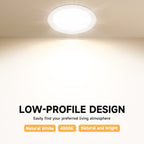 Spot LED encastrable Ø 14,7 cm, 9 W blanc neutre 4500 K, lot de 12