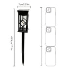 Lampe solaire lanterne à croisillons en losange, lot de 4, 43,5 cm